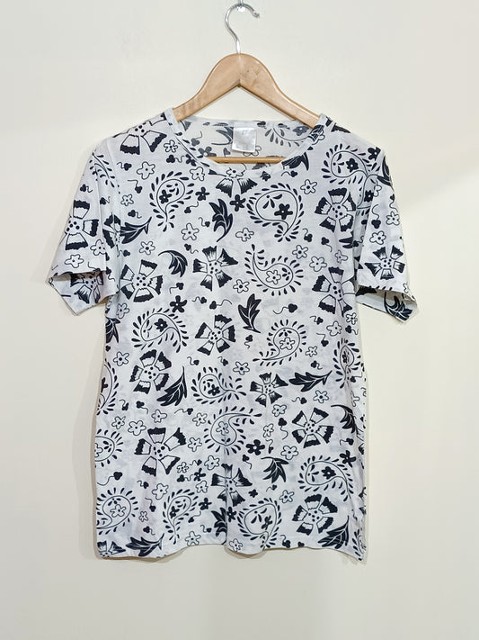 T-shirt Damart blanc avec motifs Taille M