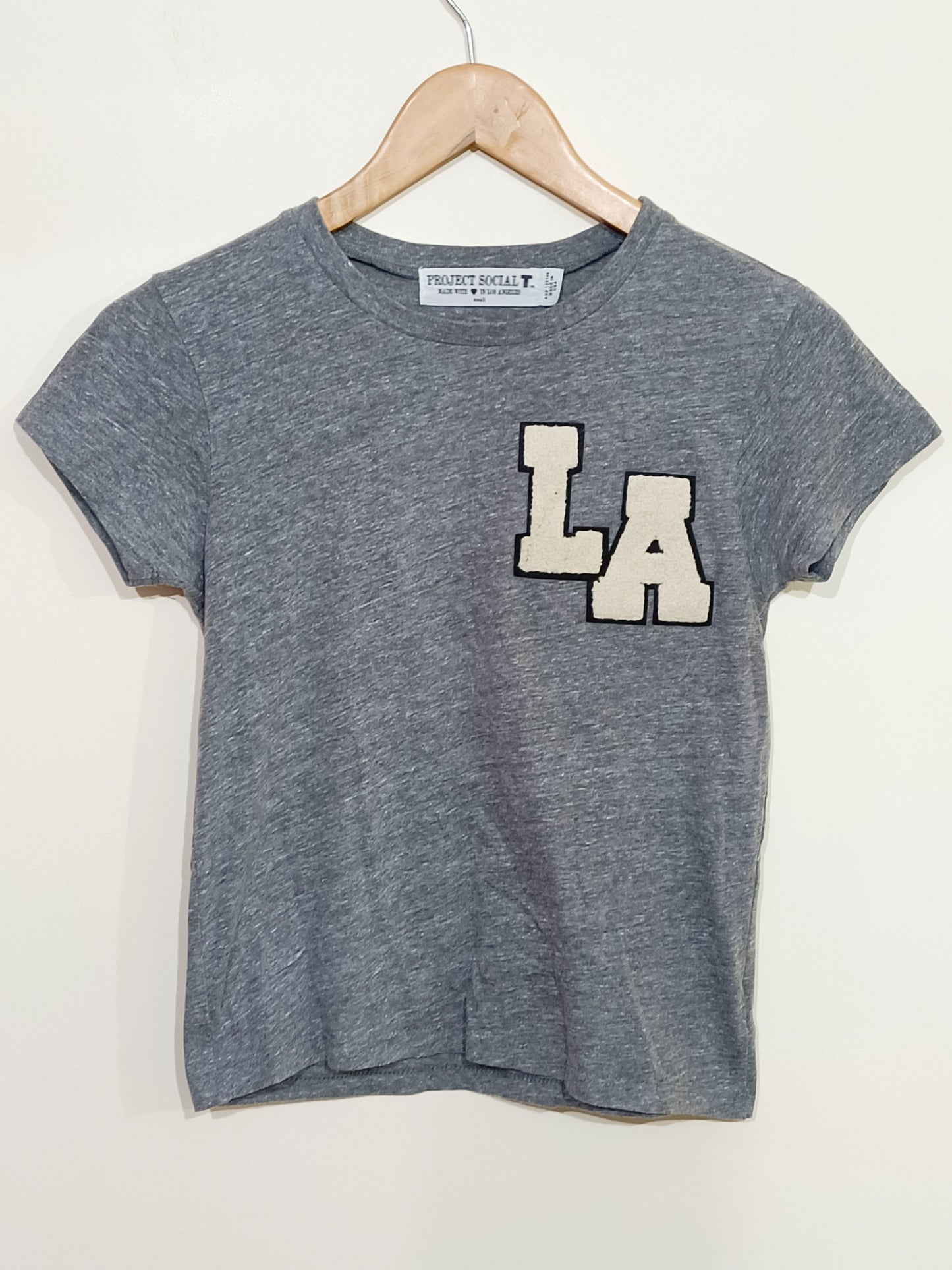 T-shirt Project Social gris avec broderie Taille S