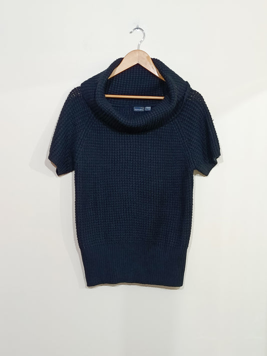 Pull manches courtes Esmara noir avec col Taille M
