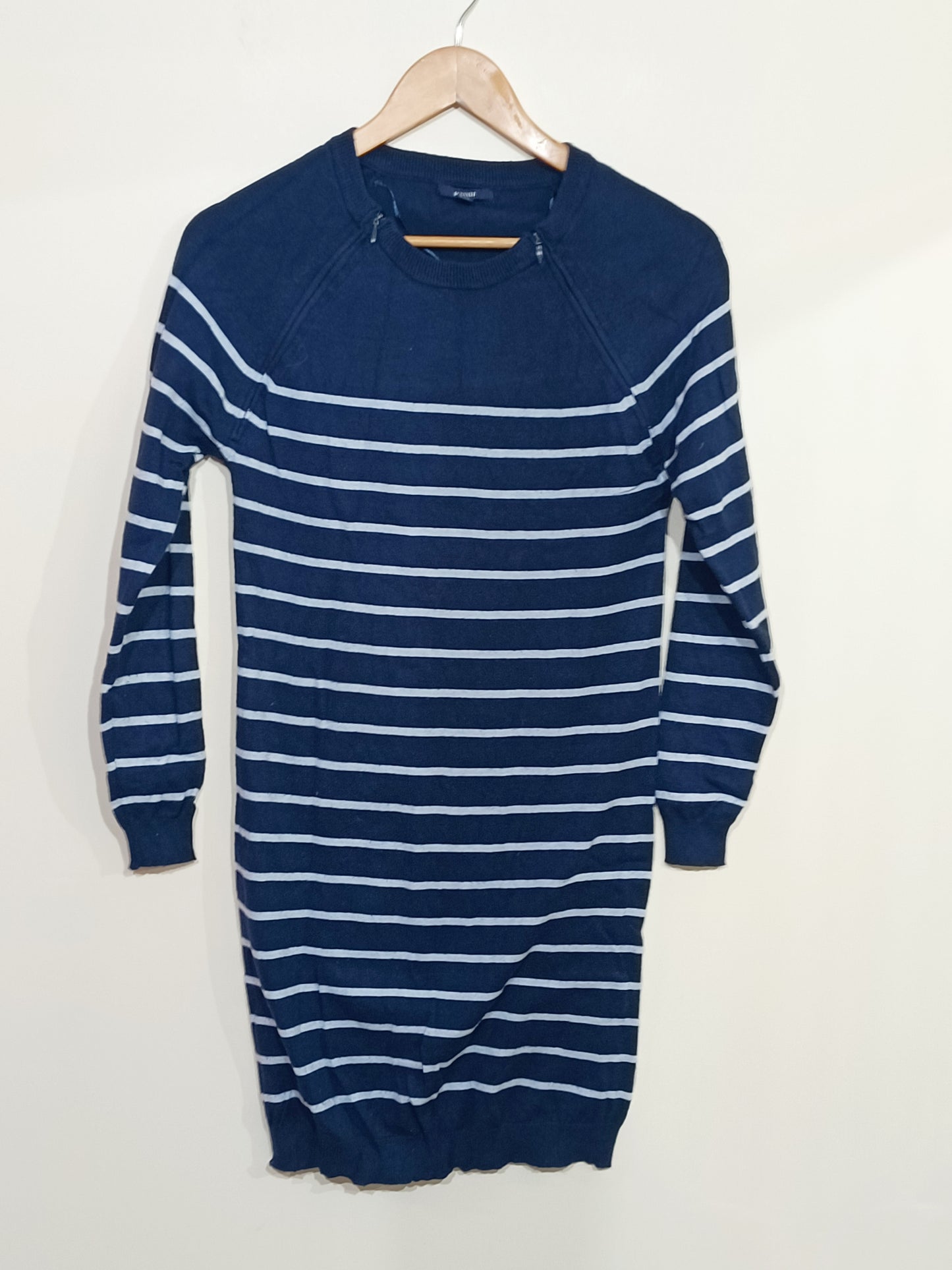 Robe pull Kiabi bleue marine rayée bleu clair Taille S