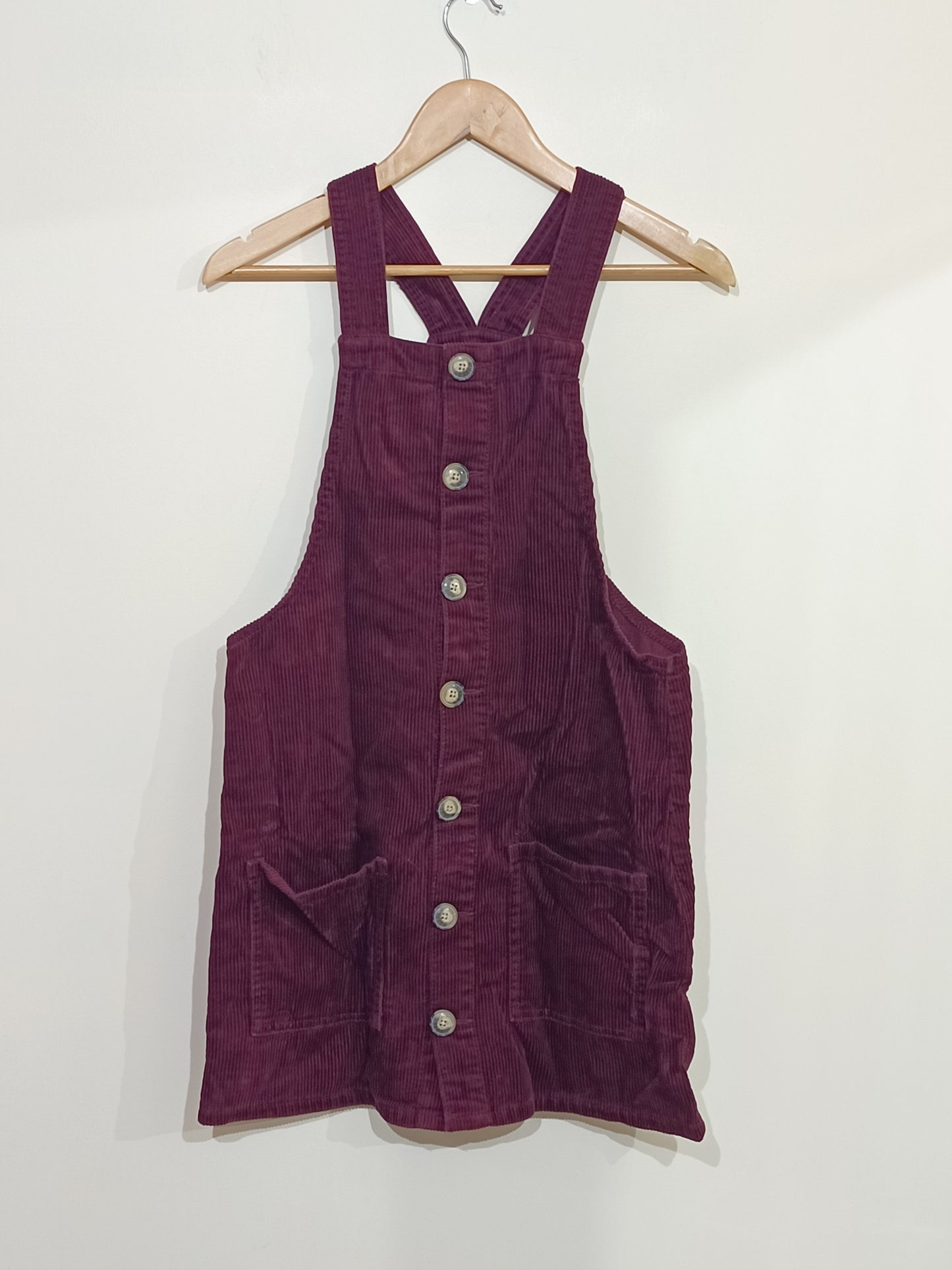 Robe à bretelles Denim Co en velours côtelé bordeaux Taille 38