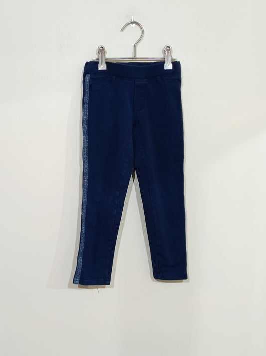 Jegging Okaïdi bleu marine avec liseré brillant Taille 4 Ans