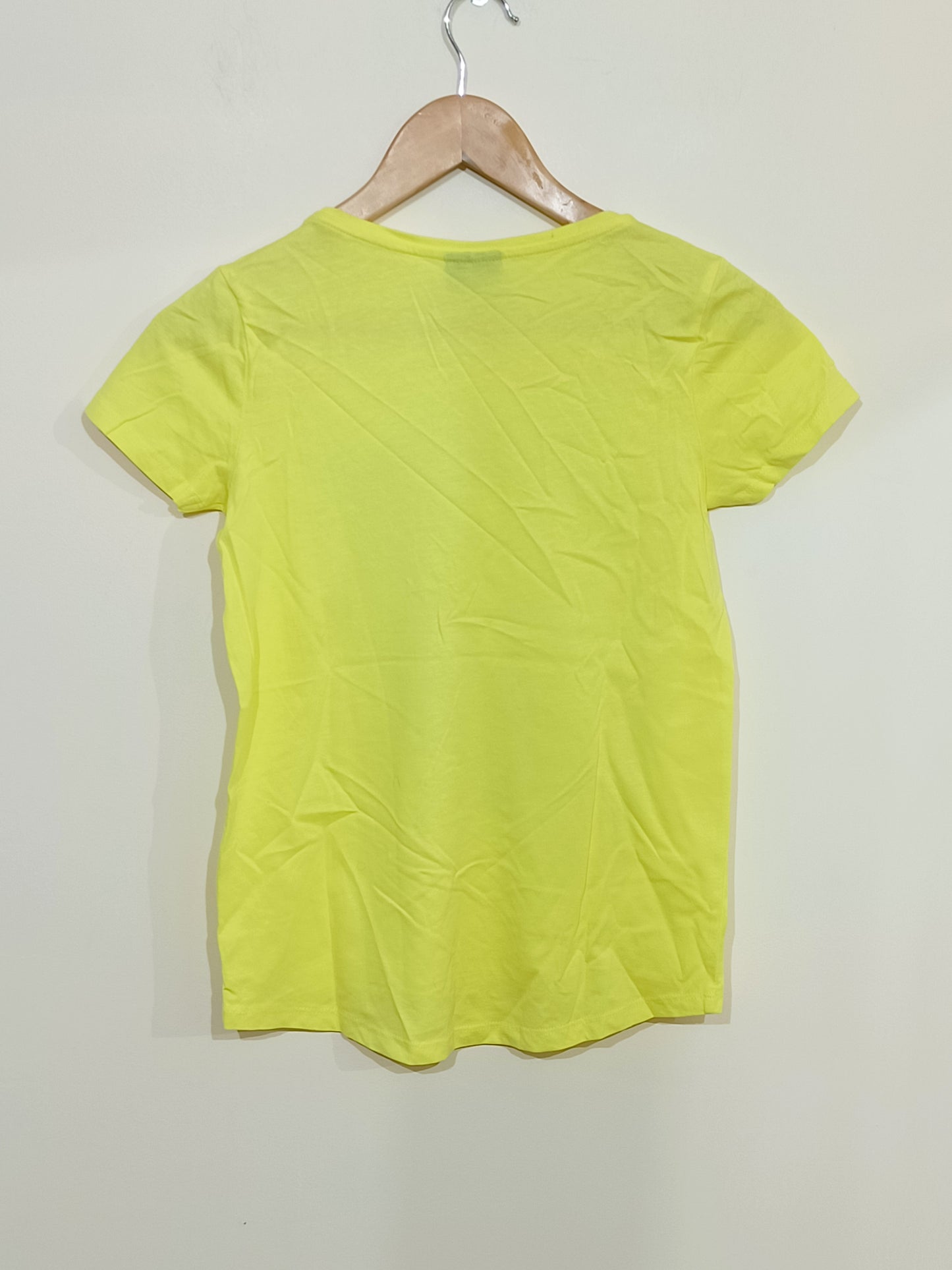 T-shirt Page One Young jaune avec sequins et impression licorne Taille 10-12 Ans