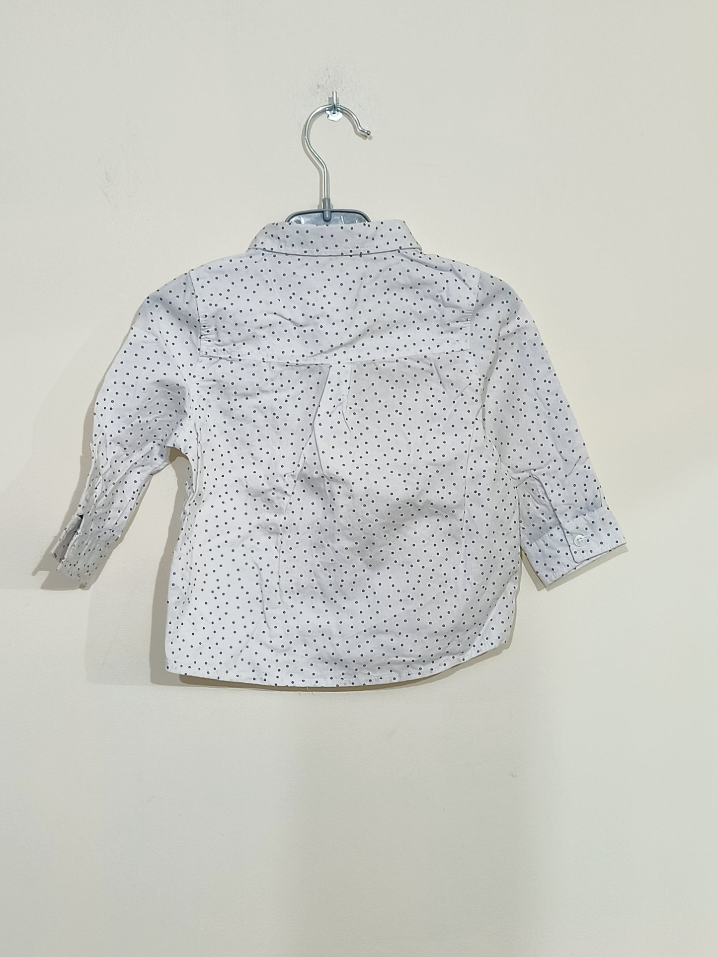 Chemise Tape à l'Œil blanche à pois Taille 12 Mois