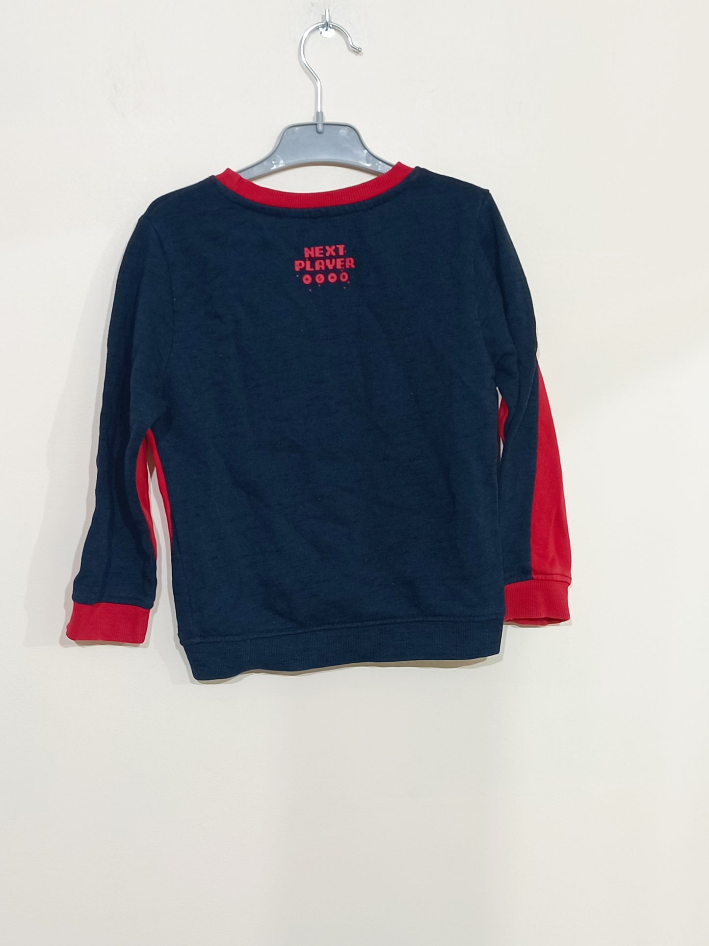 Sweat Kiabi rouge et bleu marine avec impression Taille 4 Ans