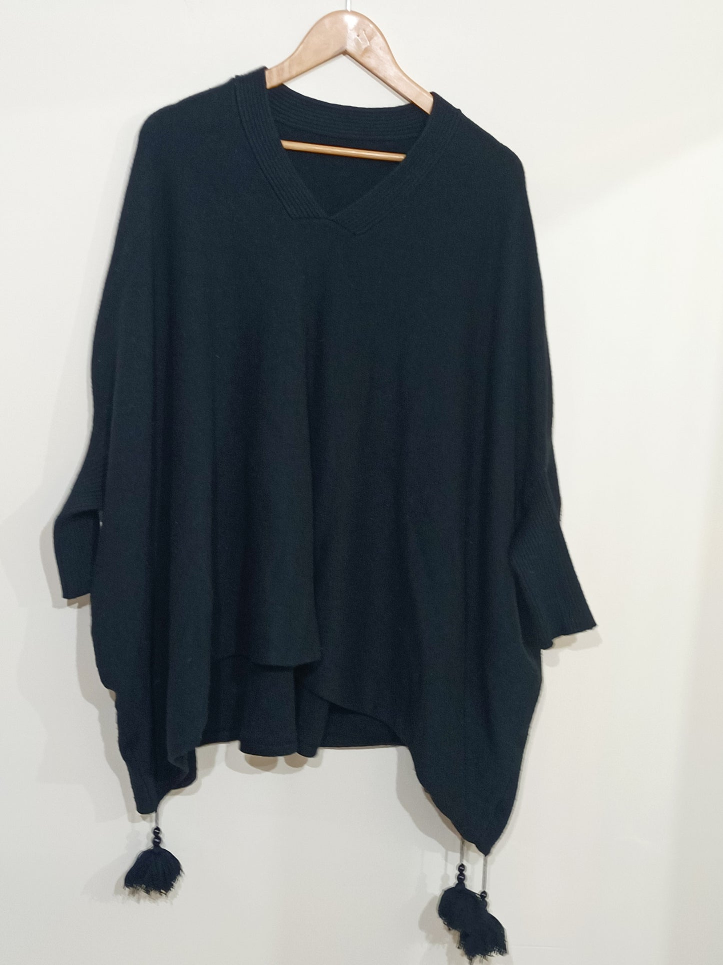 Pull manches chauve-souris noir Taille Unique