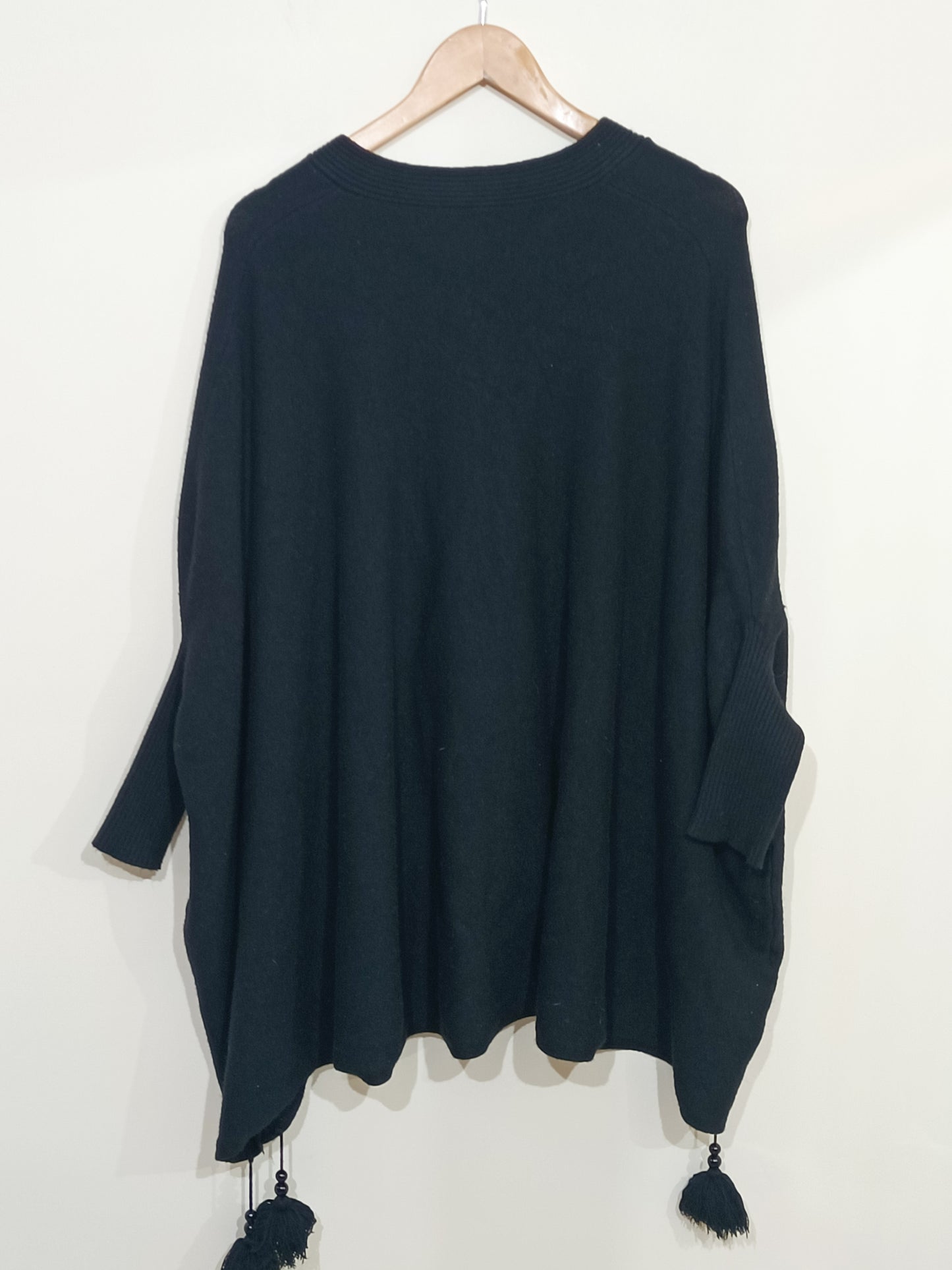 Pull manches chauve-souris noir Taille Unique