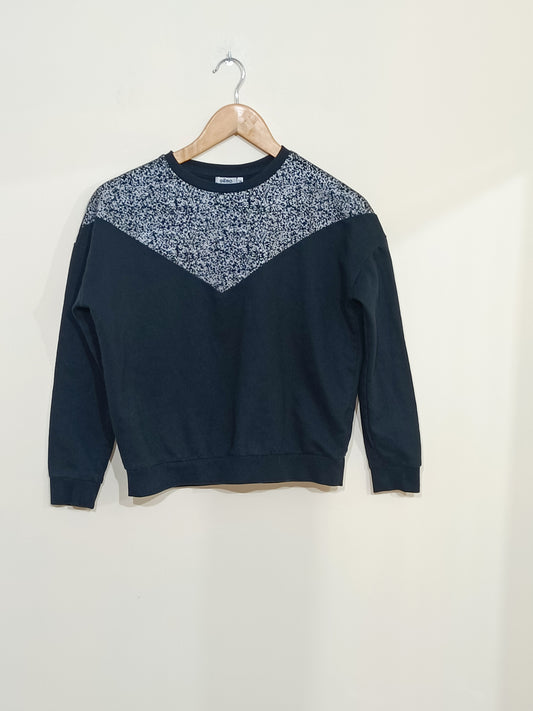 Sweat Gémo noir et argenté Taille 14 Ans