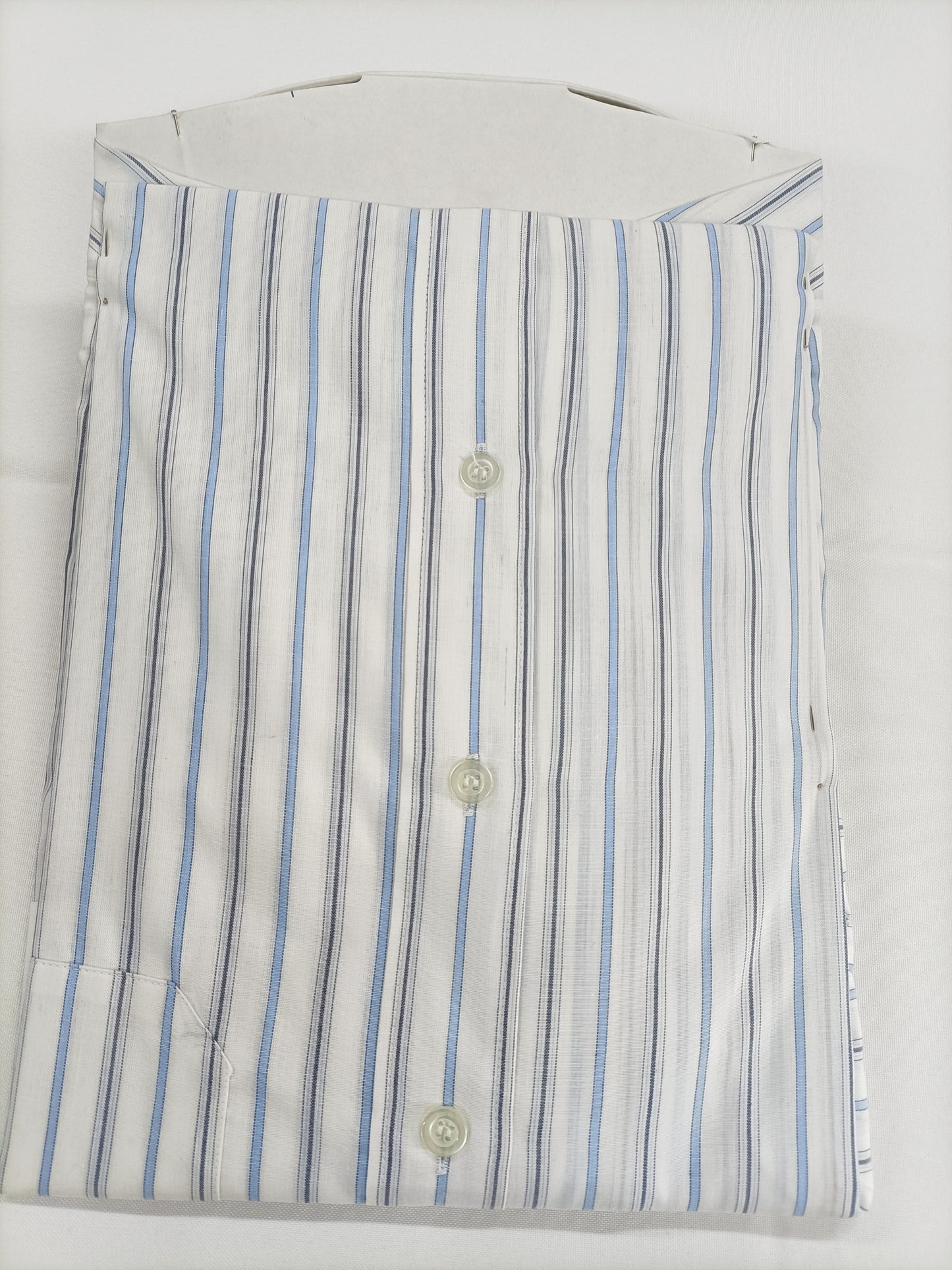 Chemise Executive Class rayée blanche et bleue Taille 42 (L)