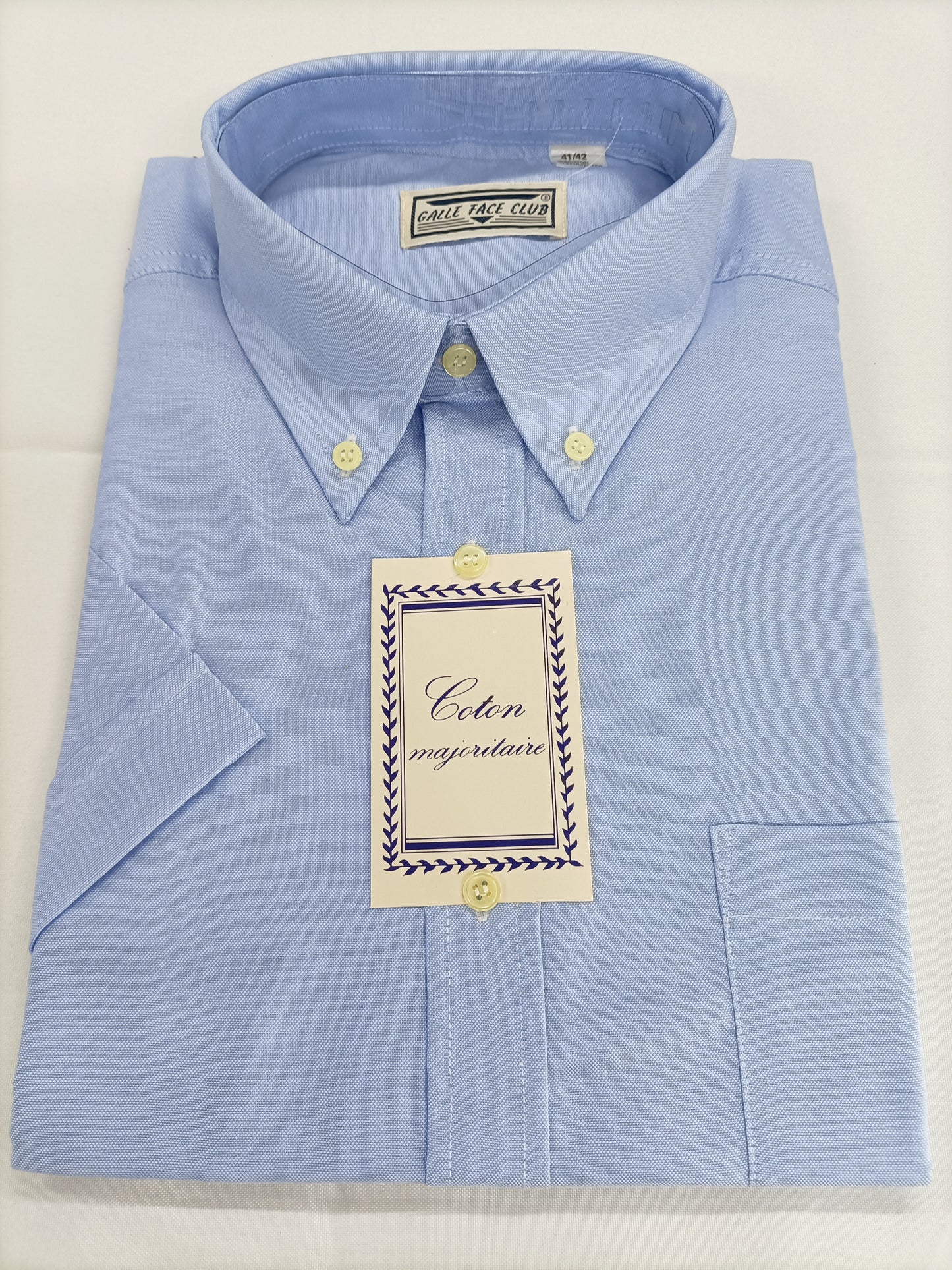 Chemise manches courtes Galle Face Club bleue Taille 41/42 (L)