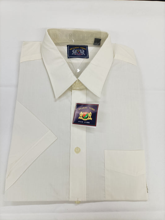 Chemise manches courtes Ricardo Verdi beige Taille 42/43 (L)