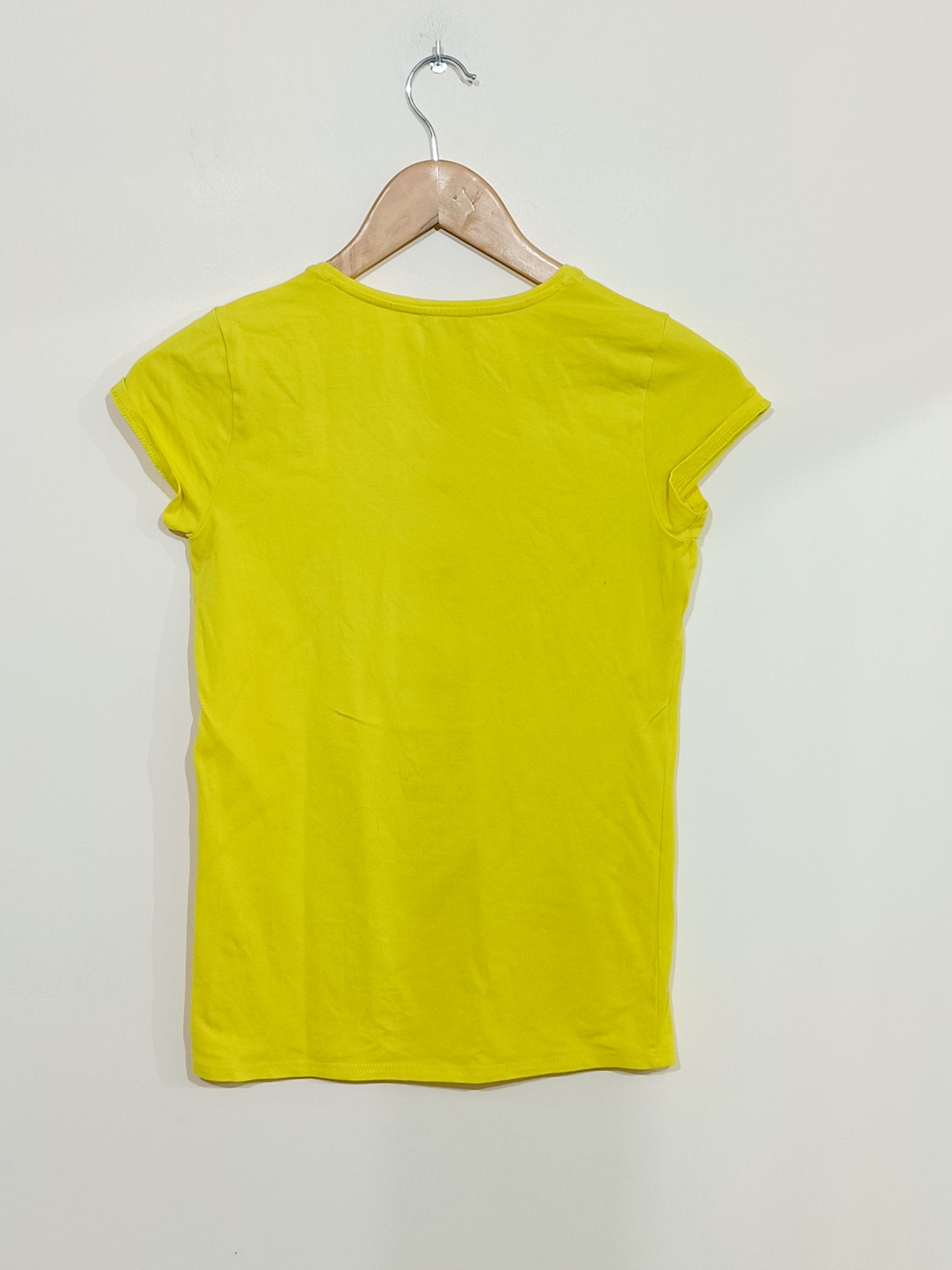 T-shirt Okaïdi jaune avec fleurs Taille 14 Ans