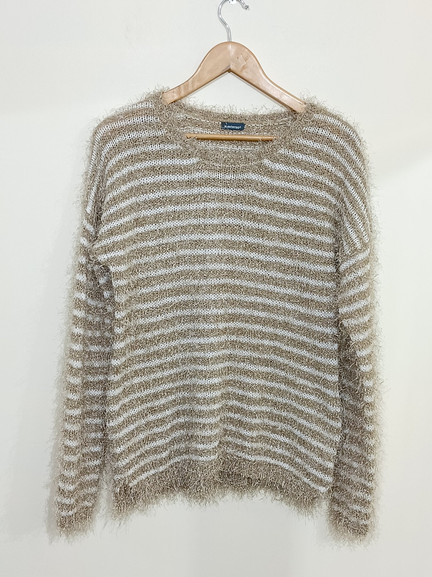 Pull maille poilue In extenso rayé Taille XL