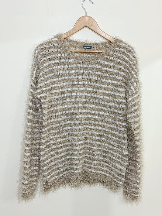 Pull maille poilue In extenso rayé Taille XL