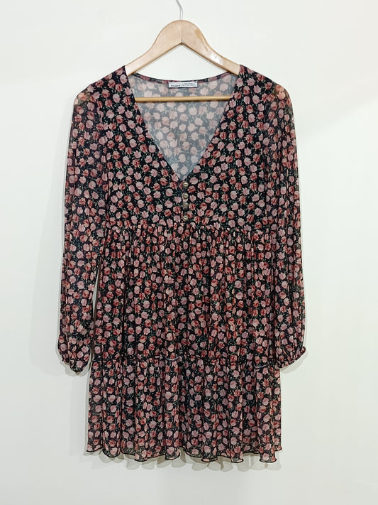 Robe manches longues Pull & Bear fleurie Taille S