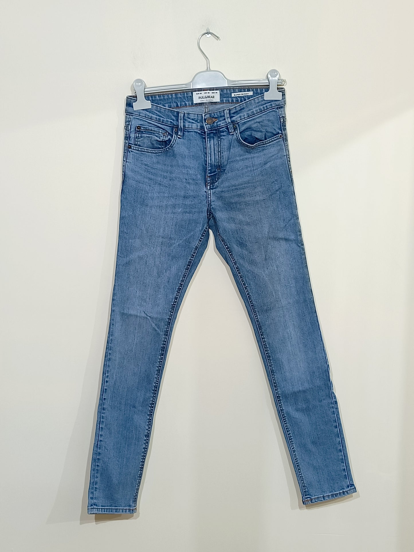 Jeans Pull & Bear bleu clair super skinny Taille 38