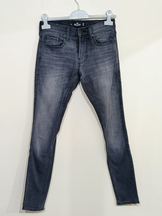 Jeans Hollister noir délavé extreme skinny Taille W28/L30 (36)