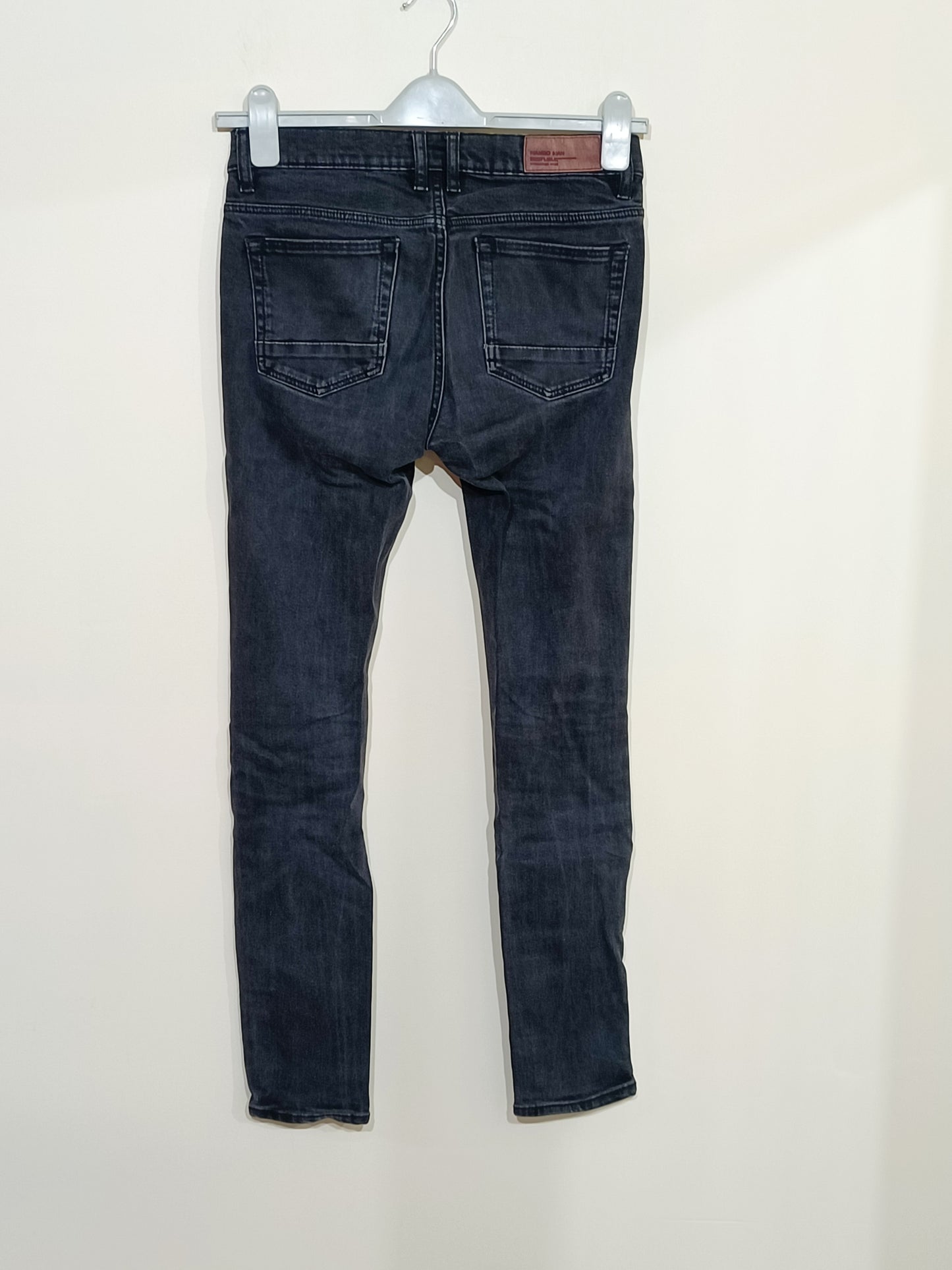 Jeans Mango Man noir délavé skinny Taille 38