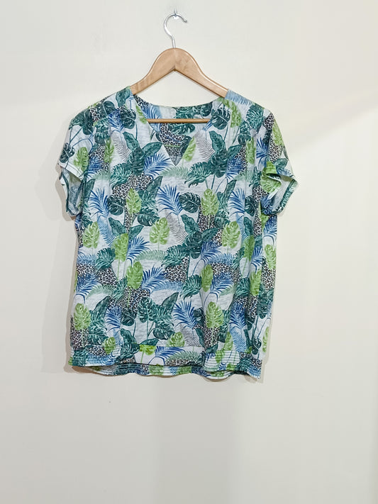 T-shirt à motifs feuilles Taille XL