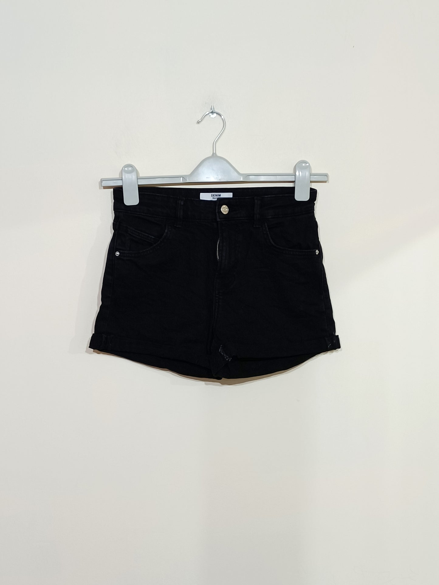 Short en jeans Bershka noir Taille 36