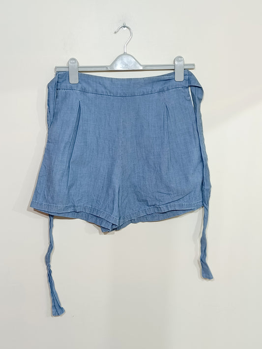 Short Kiabi bleu jeans avec ceinture à nouer Taille 38