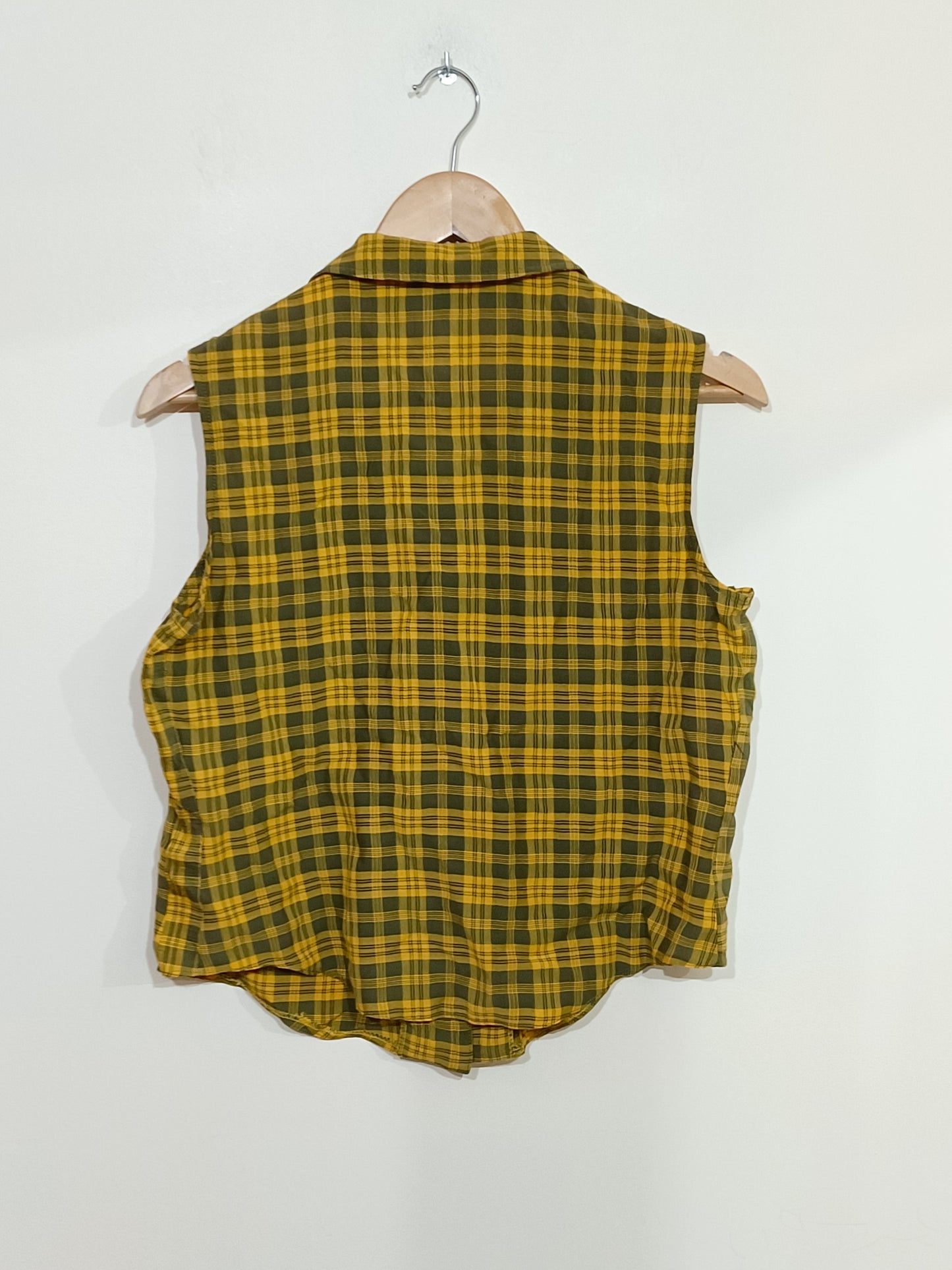 Chemise Kookaï sans manche jaune à carreaux Taille M