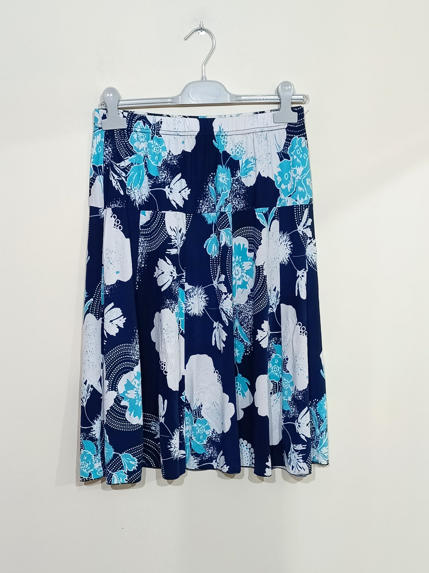 Jupe bleue marine imprimé fleuri Taille XL