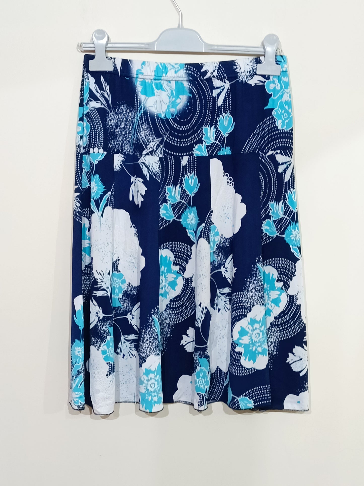 Jupe bleue marine imprimé fleuri Taille XL