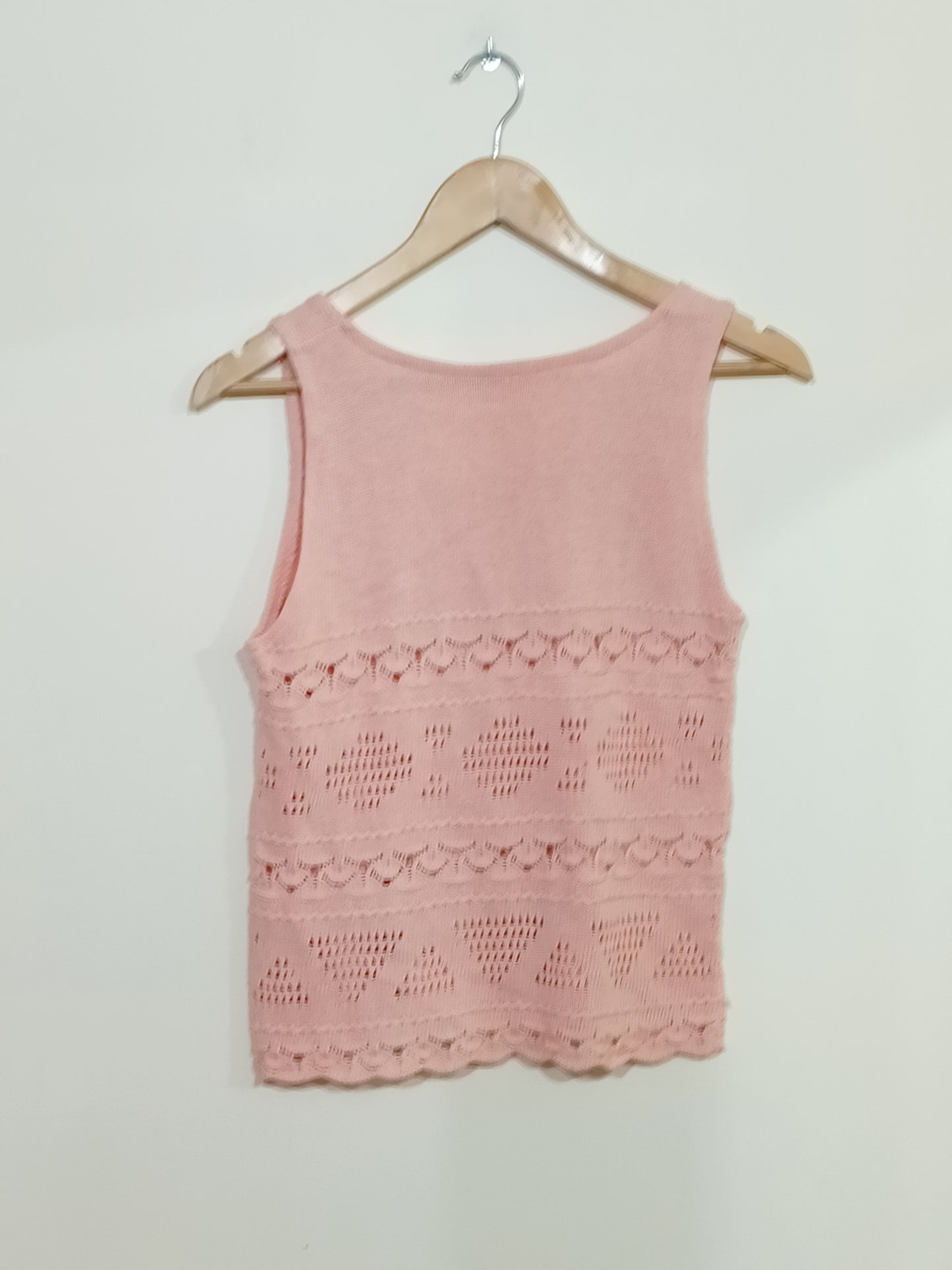 débardeur en crochet rose Taille 38