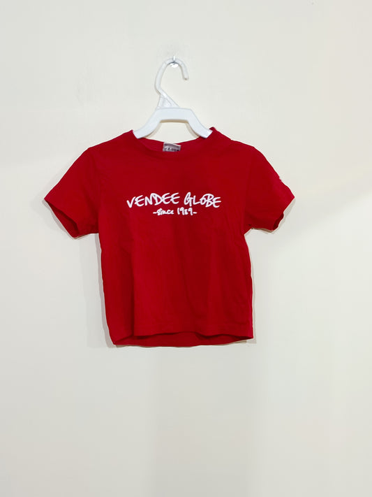T-shirt rouge avec impression Taille 3/5 Ans