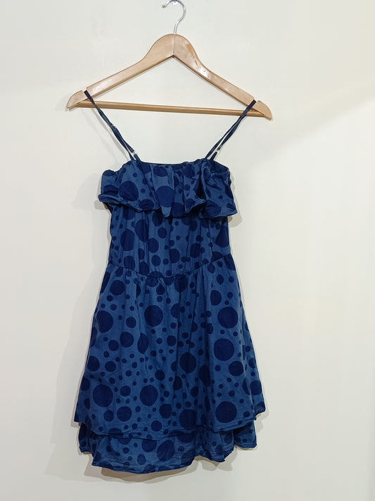 Robe Cache-Cache bleue à pois Taille 38