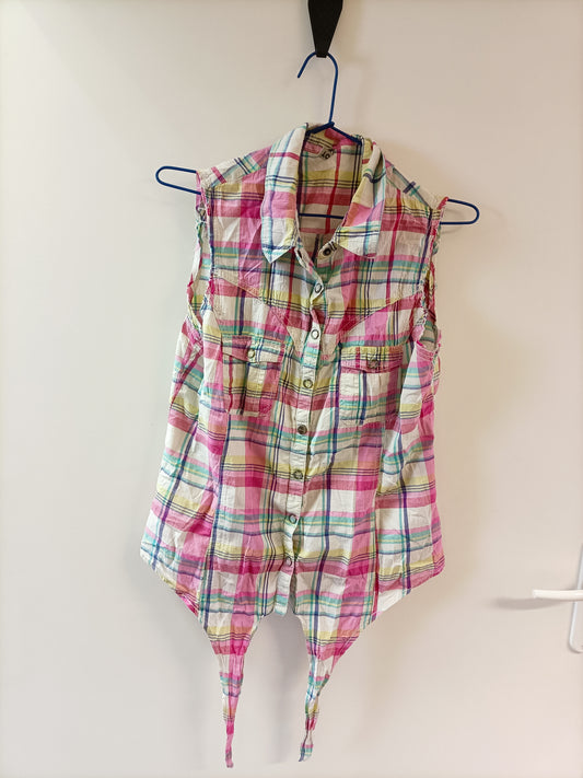 Chemise Spot sans manche à carreaux Taille 38