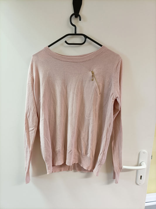 Pull fin Millenium rose avec motifs chats dans le dos Taille 38