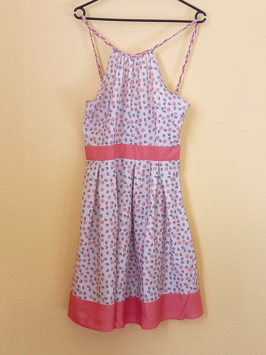 Robe Promod beige et corail à pois Taille S