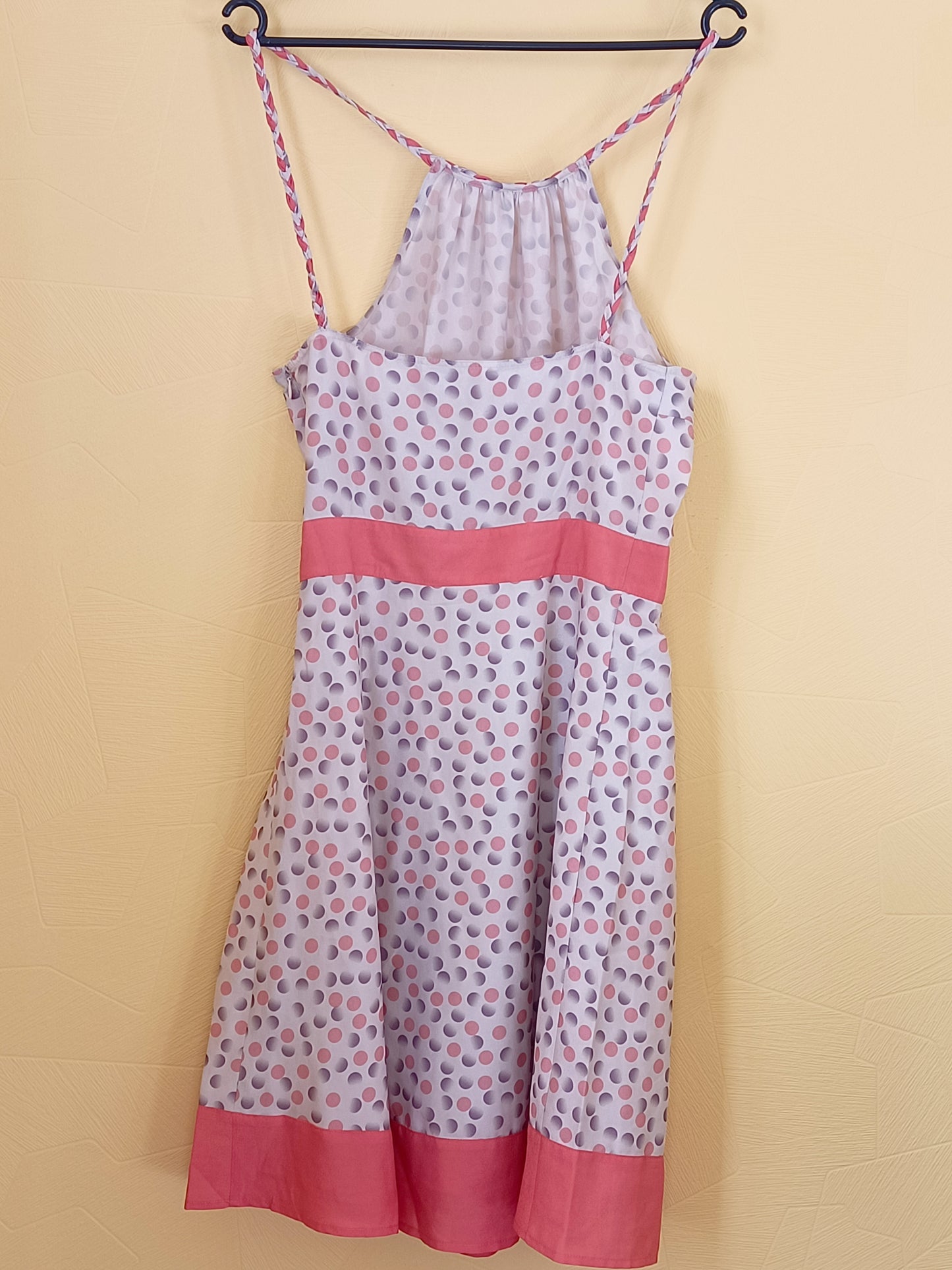 Robe Promod beige et corail à pois Taille S