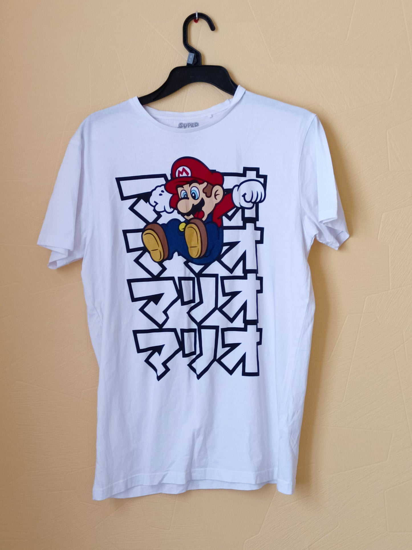 T-shirt Super Mario blanc avec impression Taille M