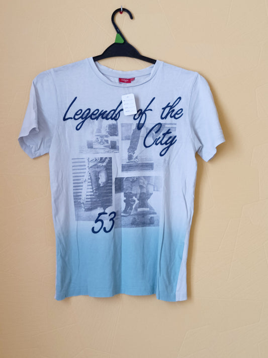 T-shirt Tissaia blanc avec impression Taille 12 Ans