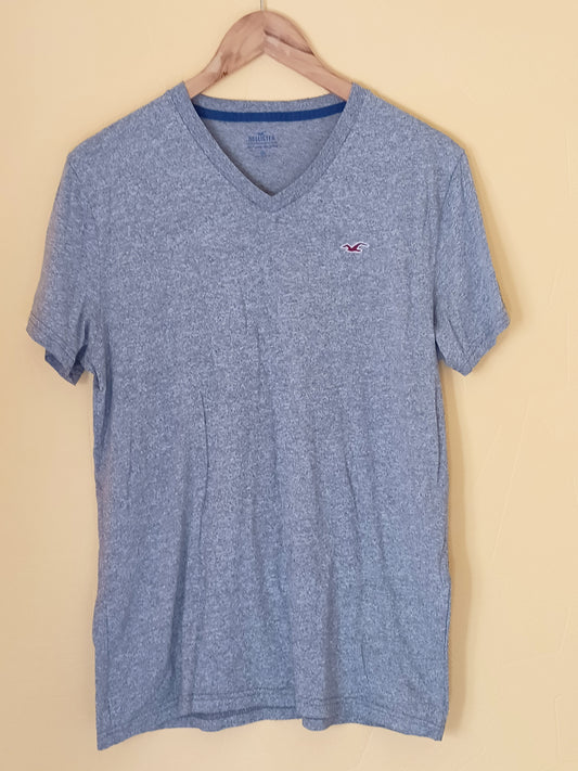 T-shirt  Hollister gris chiné Taille M