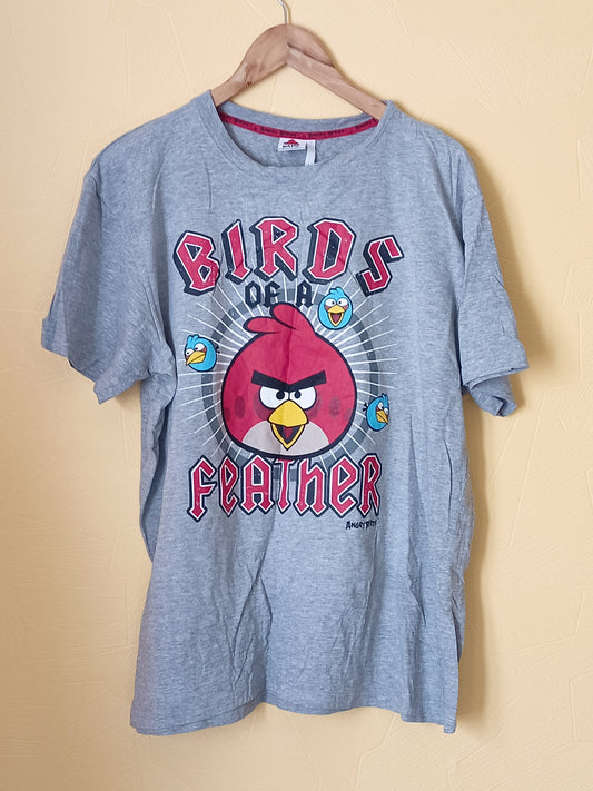 T-shirt Angry Brids gris avec impression Taille L