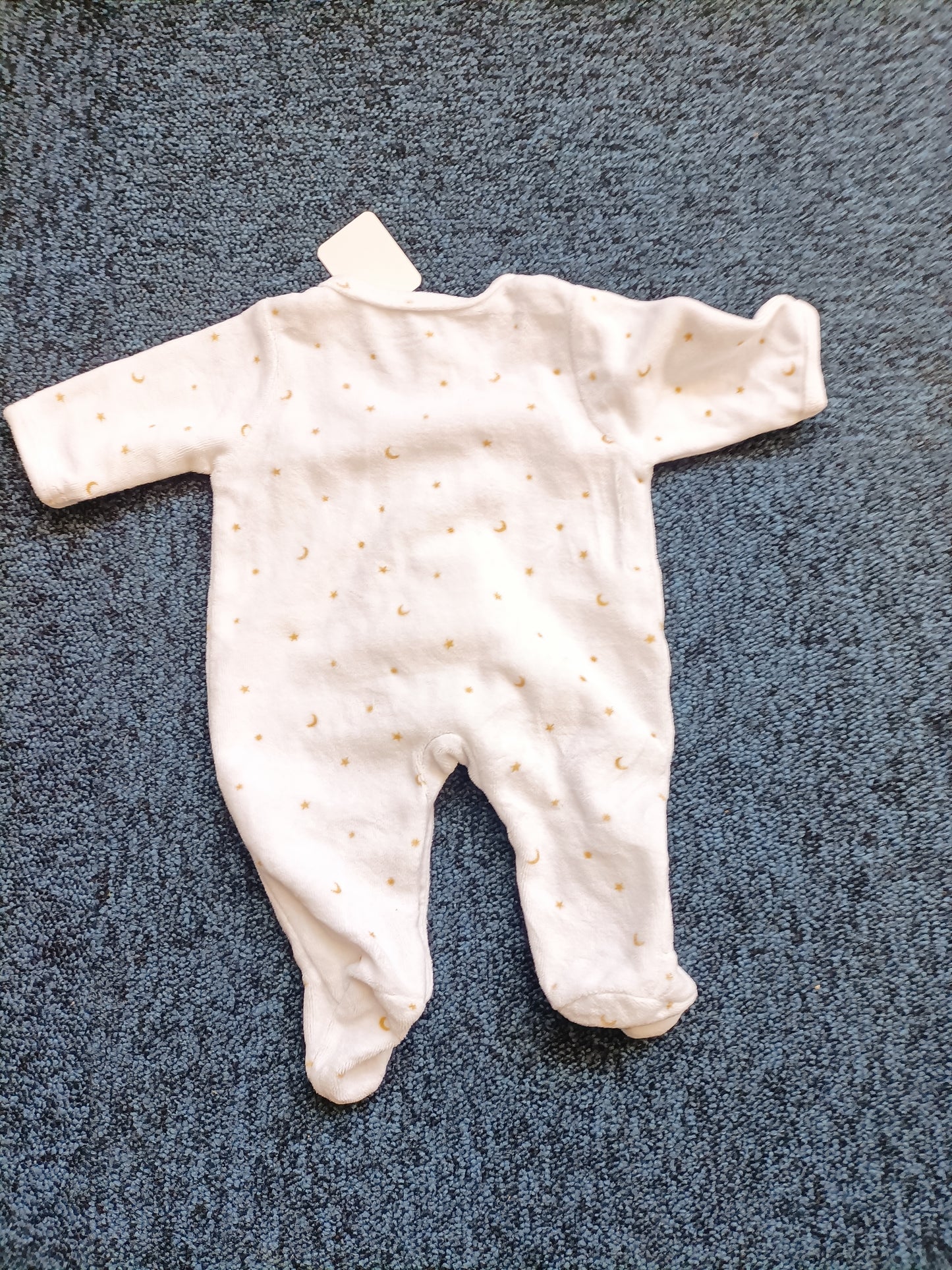 Pyjama velours Vertbaudet blanc imprimé Taille Naissance