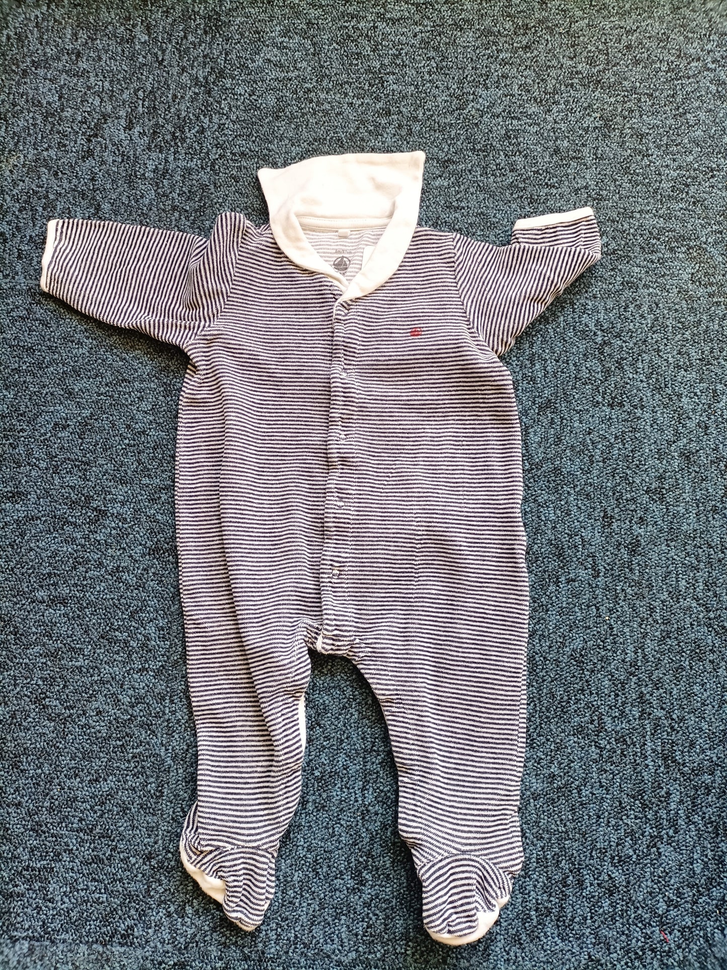 Pyjama velours Petit Bateau rayé Taille 6 mois