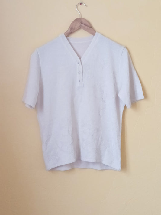 Pull manches courtes beige Taille L