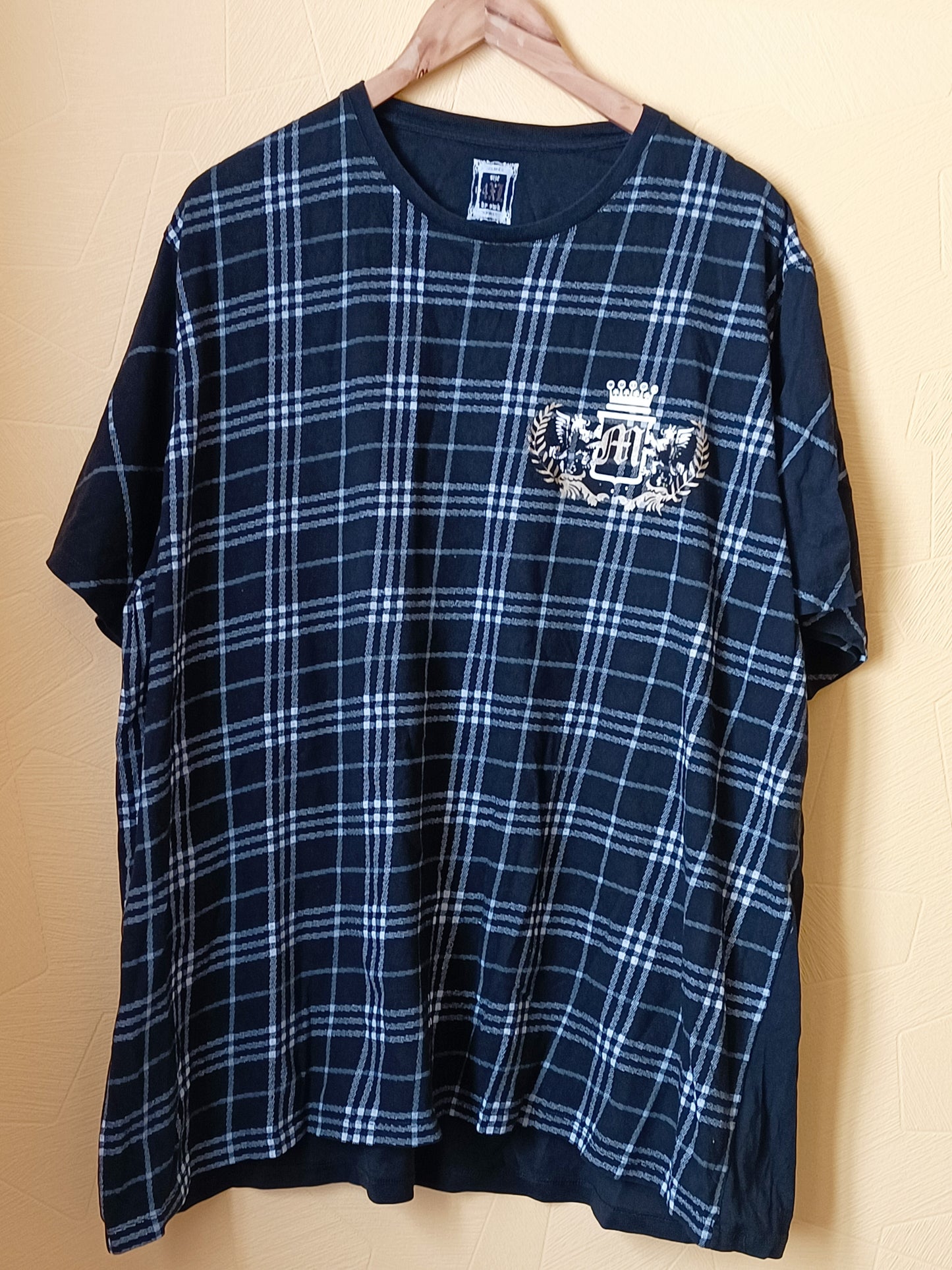 T-shirt OWK noir à carreaux Taille 4XL