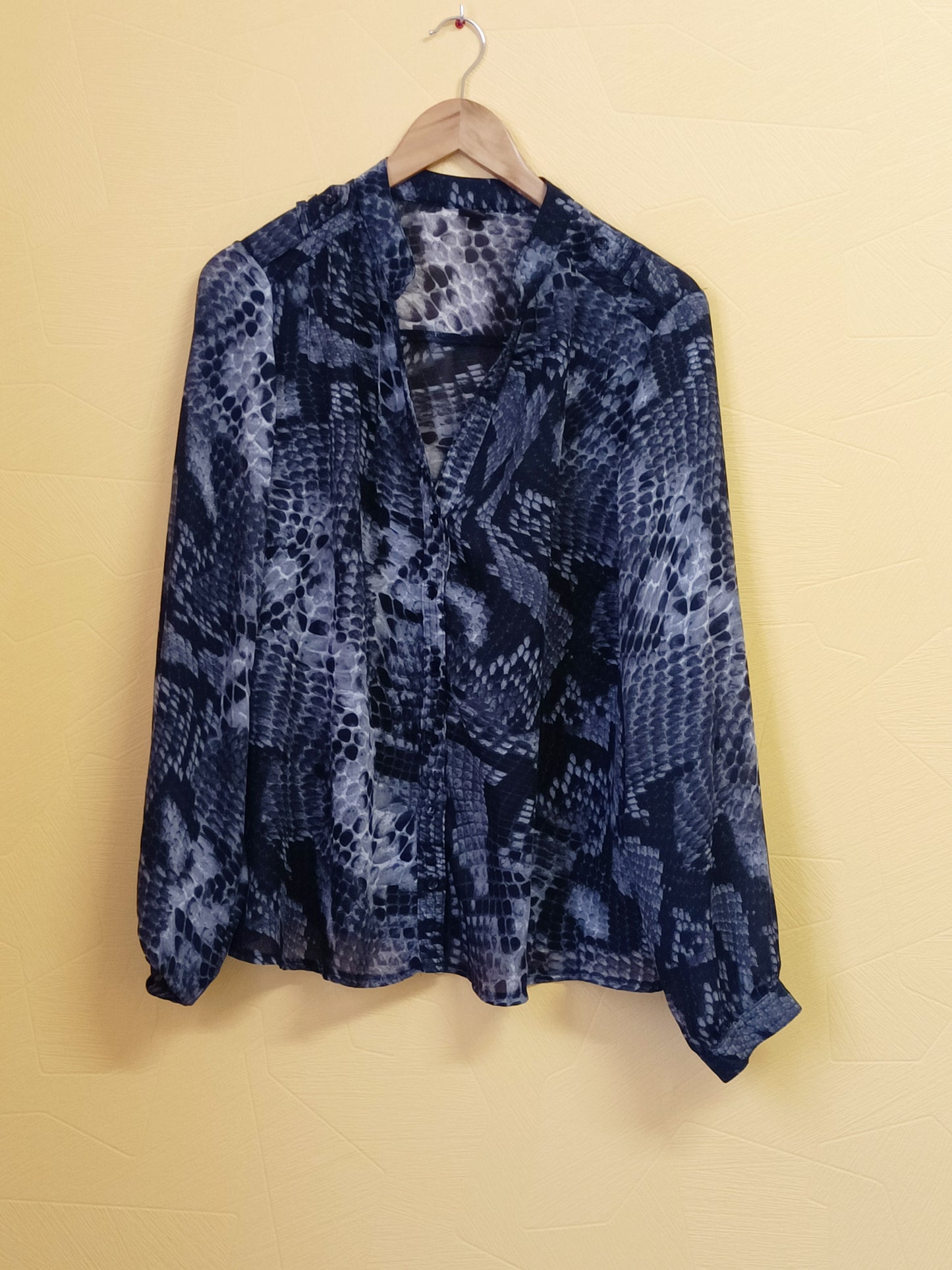 Chemise M&S Mode grise à motifs Taille 46