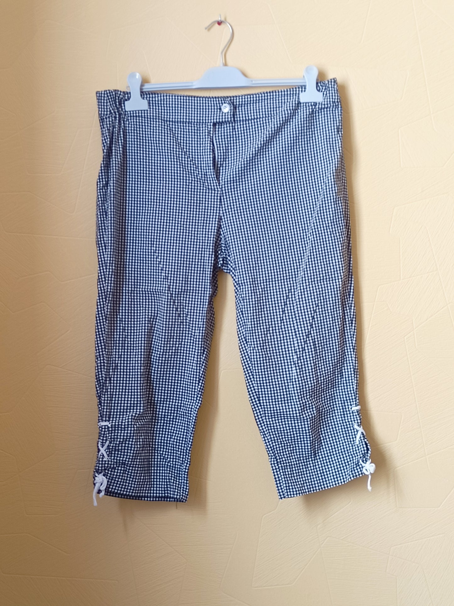 Pantacourt à carreaux noir et blanc Taille 48
