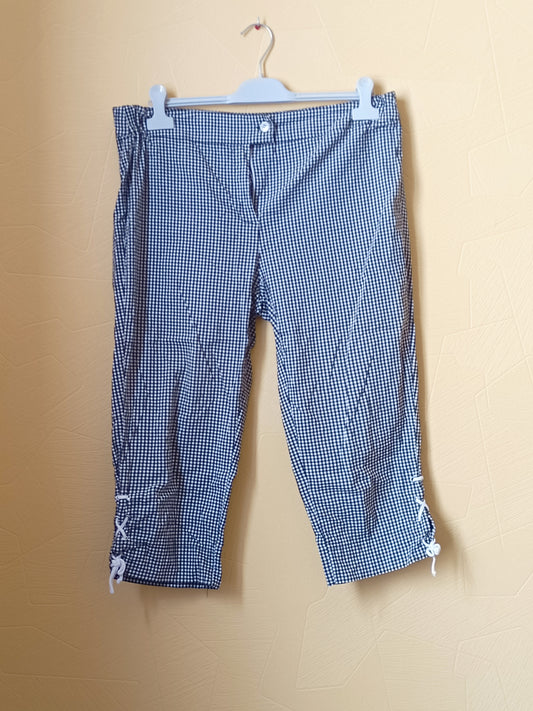 Pantacourt à carreaux noir et blanc Taille 48