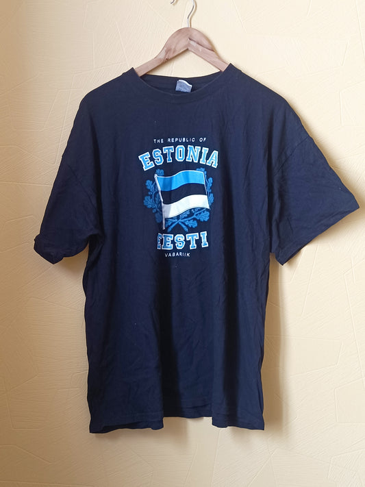 T-shirt noir avec impression Taille XXL