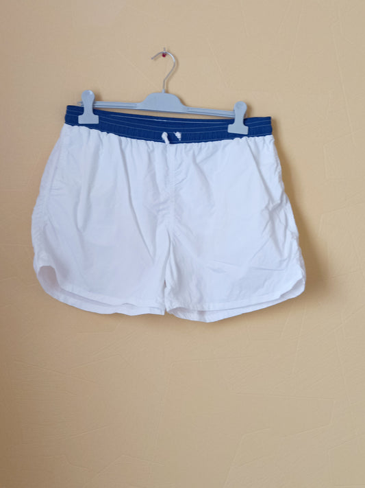 Short L'homme Moderne blanc et bleu Taille XXL