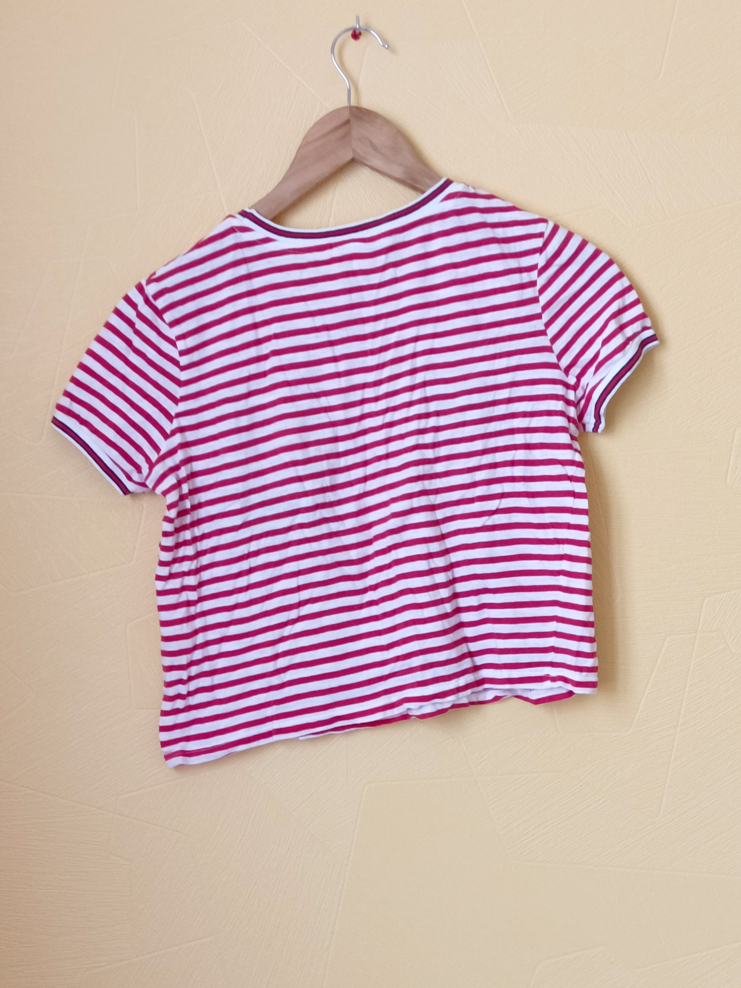 T-shirt Jennyfer rayé rouge et blanc Taille XS