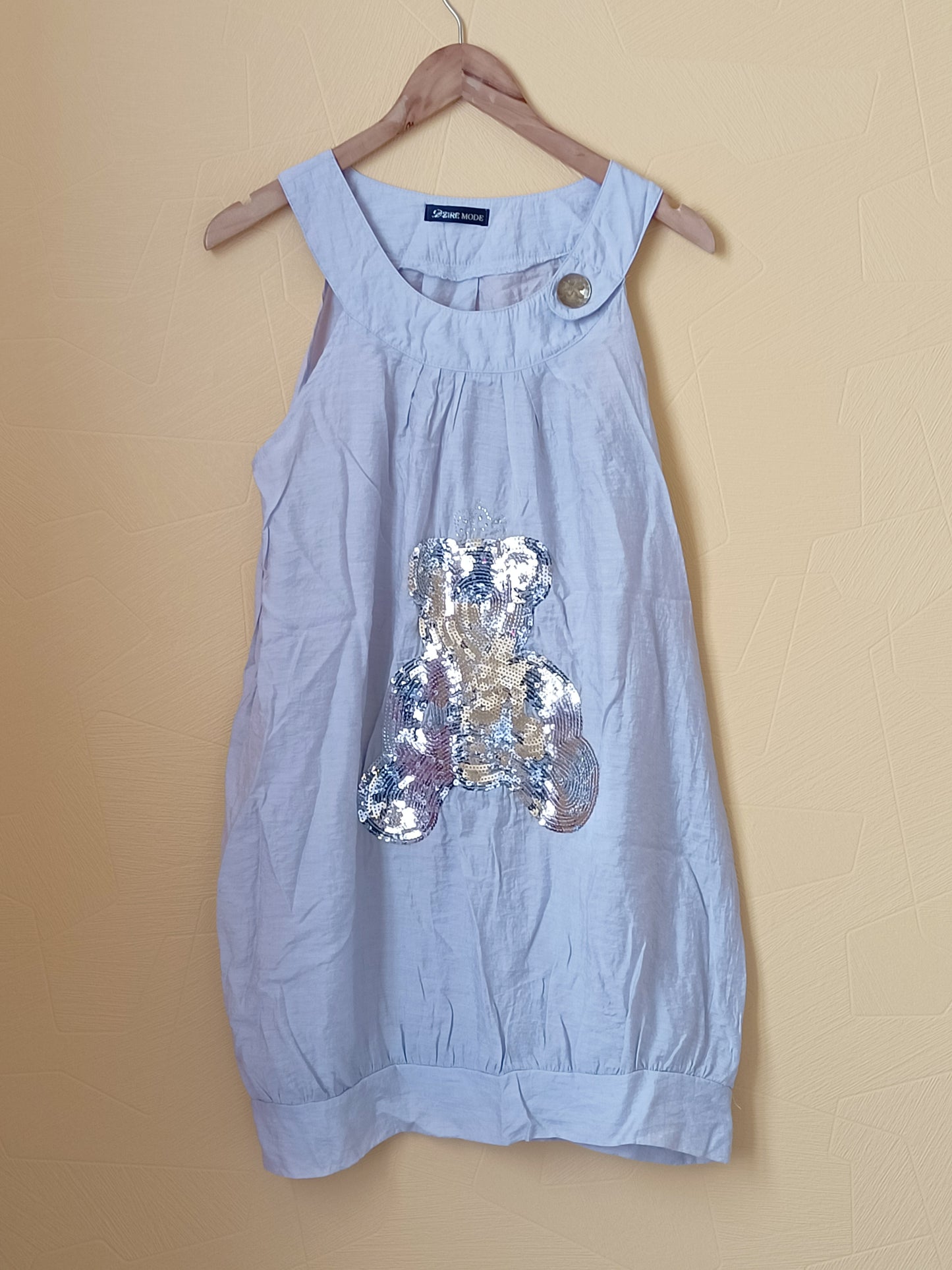 Robe D-Zire Mode grise avec sequins Taille M